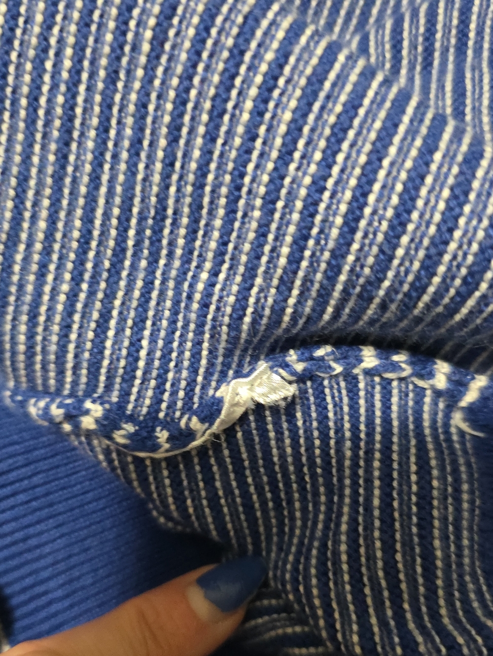 Quince Lightweight Cotton Cashmere Link-Stitch Dolman Sweater Mini Stripe XS - Picture 7 of 7